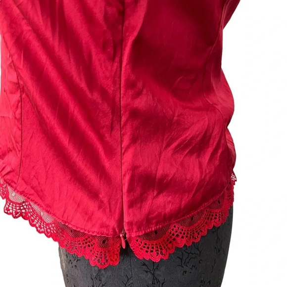 BeLiza Burgundy Wine Red Silk Charmeuse Lined Camisole 10 - Picture 2 of 8